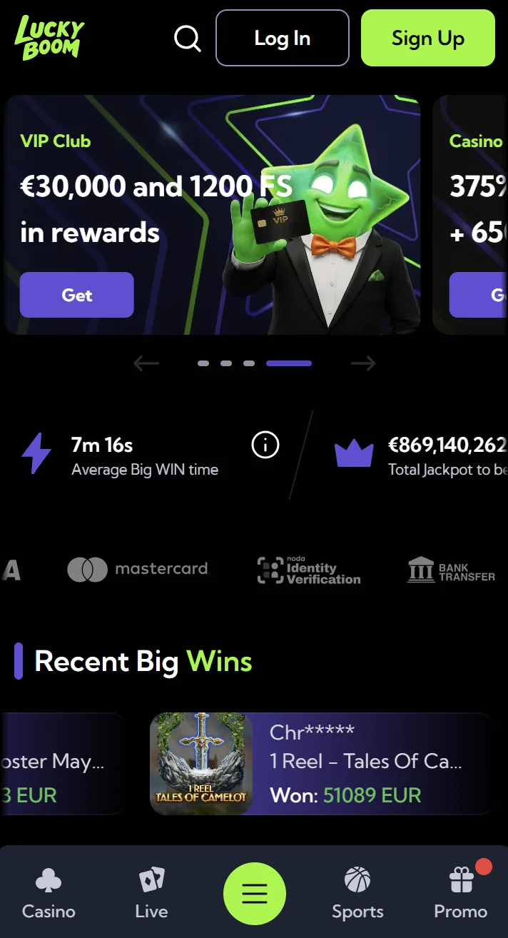 Casino LuckyBoom Mobiler Zugang